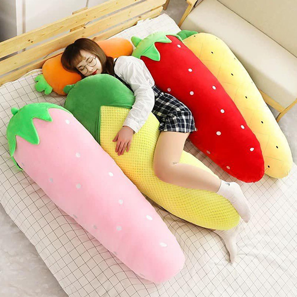 Fruit-shaped cuddle pillow